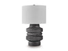 Signature Design Distressed Black Poly Table Lamp (1/CN)