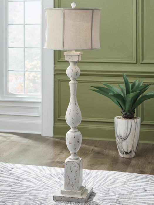Signature Design Antique White Poly Floor Lamp (1/CN)