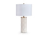 Signature Design White/Gold Finish Poly Table Lamp (1/CN)