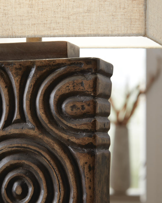 Signature Design Antique Brown Paper Table Lamp (1/CN)