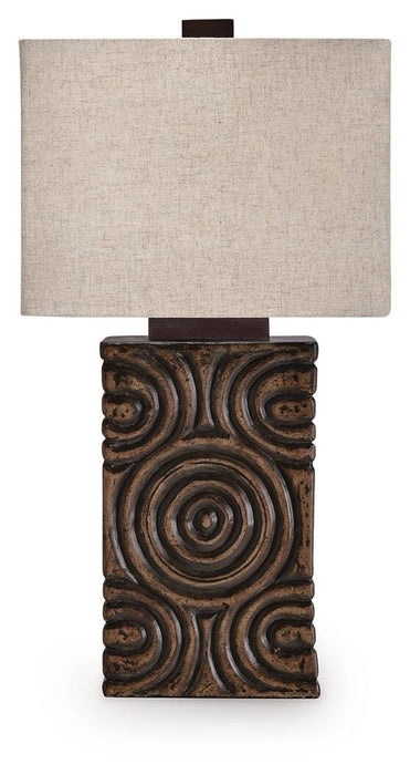 Signature Design Antique Brown Paper Table Lamp (1/CN)