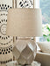 Signature Design Distressed Cream Paper Table Lamp (1/CN)