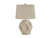 Signature Design Distressed Cream Paper Table Lamp (1/CN)