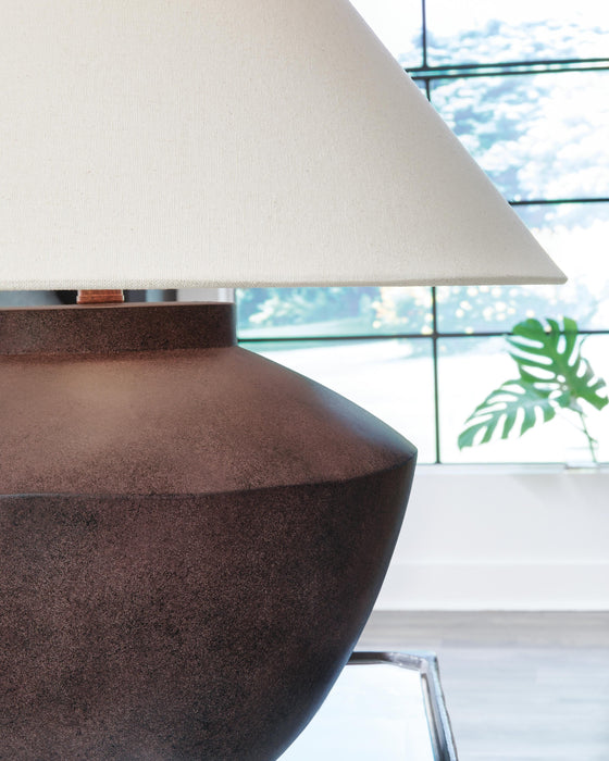 Signature Design Antique Brown Poly Table Lamp (1/CN)