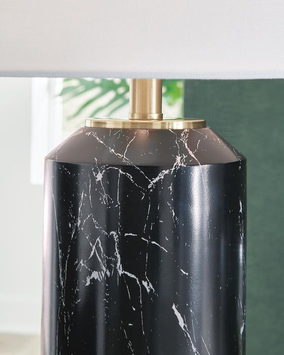 Signature Design Black/Gold Finish Poly Table Lamp (1/CN)