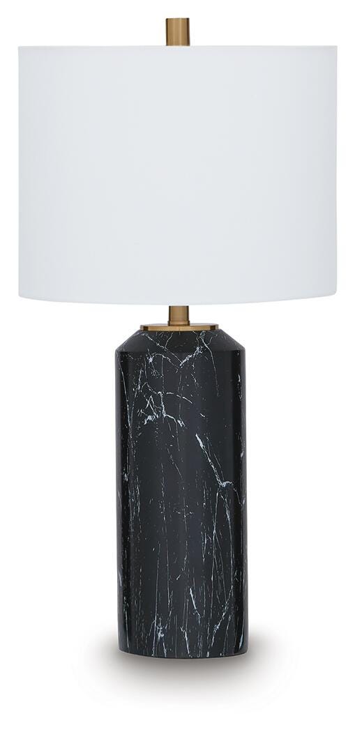 Signature Design Black/Gold Finish Poly Table Lamp (1/CN)