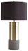 Signature Design Gray/Brass Finish Metal Table Lamp (2/CN)