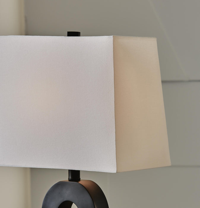 Signature Design Black Poly Table Lamp (2/CN)