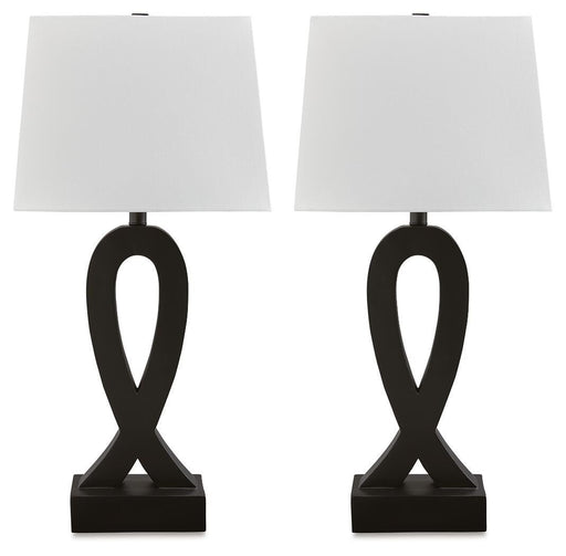 Signature Design Black Poly Table Lamp (2/CN)