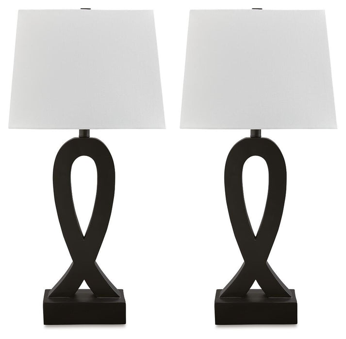 Signature Design Black Poly Table Lamp (2/CN)