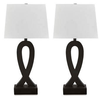 Signature Design Black Poly Table Lamp (2/CN)
