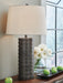 Signature Design Antique Brown Poly Table Lamp (2/CN)
