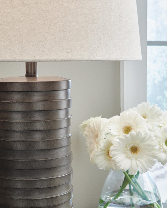 Signature Design Antique Brown Poly Table Lamp (2/CN)