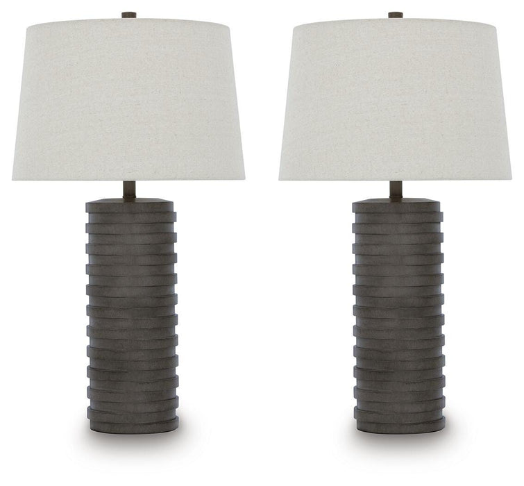 Signature Design Antique Brown Poly Table Lamp (2/CN)