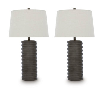 Signature Design Antique Brown Poly Table Lamp (2/CN)