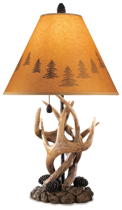 Signature Design Brown Poly Table Lamp (2/CN)