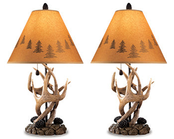 Signature Design Brown Poly Table Lamp (2/CN)
