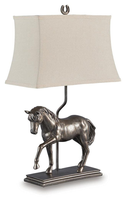 Signature Design Bronze Finish Poly Table Lamp (1/CN)