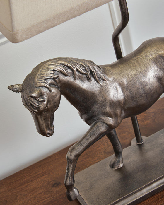 Signature Design Bronze Finish Poly Table Lamp (1/CN)