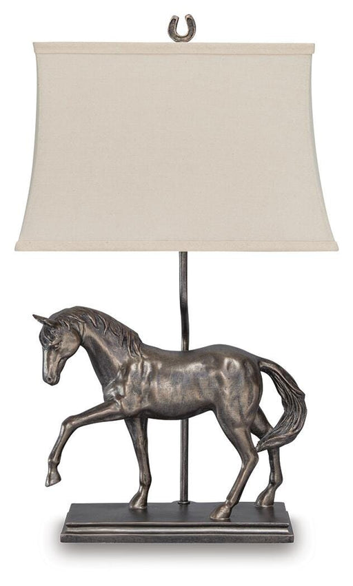 Signature Design Bronze Finish Poly Table Lamp (1/CN)
