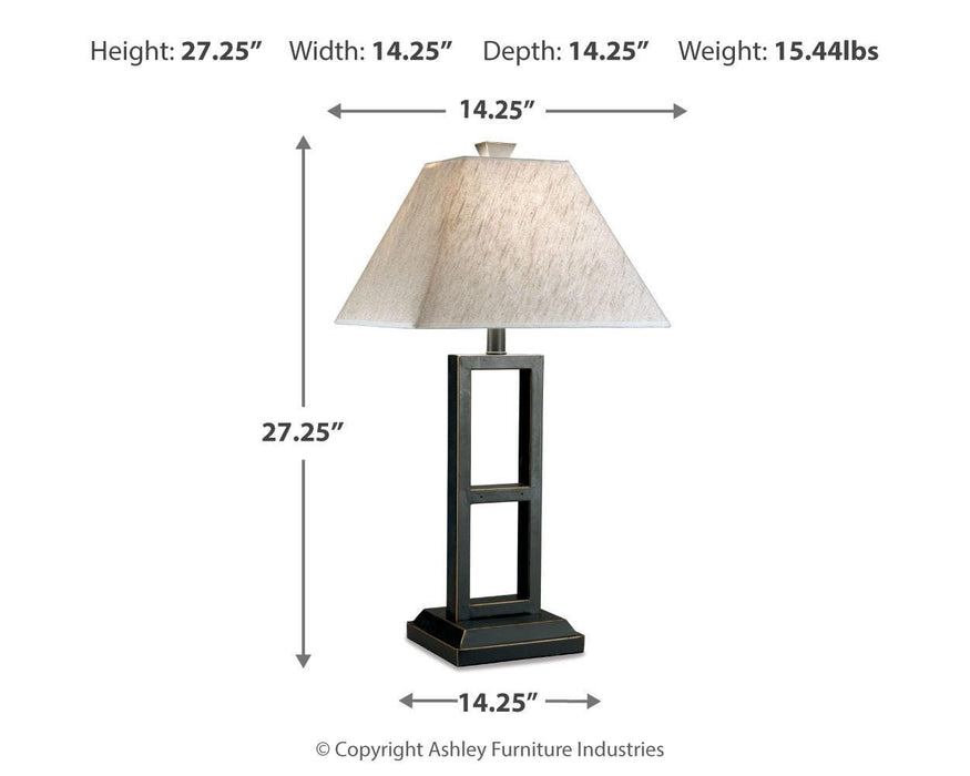 Signature Design Black Metal Table Lamp (2/CN)