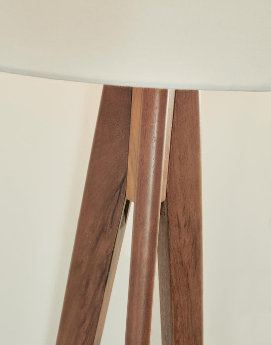 Signature Design Brown Wood Floor Lamp (1/CN)