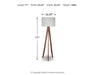 Signature Design Brown Wood Floor Lamp (1/CN)