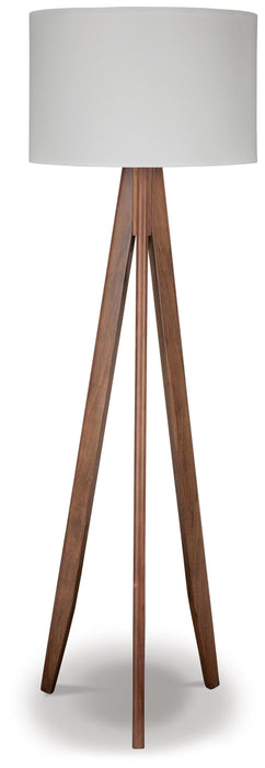 Signature Design Brown Wood Floor Lamp (1/CN)