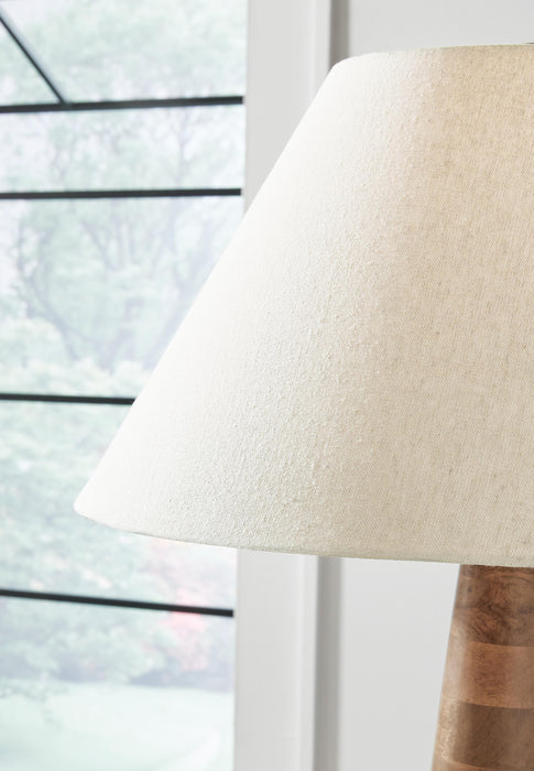 Signature Design Brown Wood Floor Lamp (1/CN)