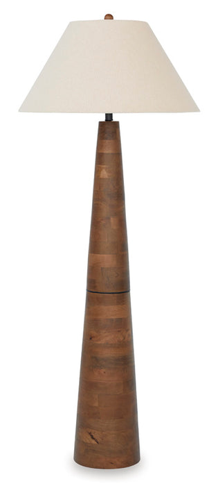 Signature Design Brown Wood Floor Lamp (1/CN)