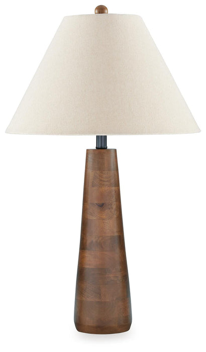 Signature Design Brown Wood Table Lamp (1/CN)