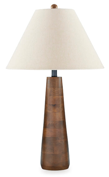 Signature Design Brown Wood Table Lamp (1/CN)