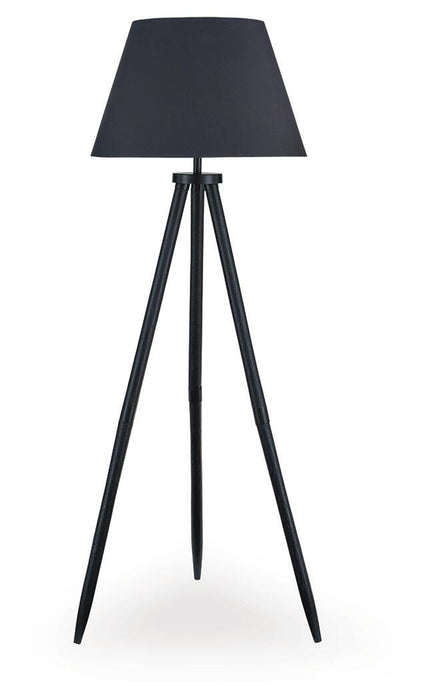 Signature Design Black Wood Floor Lamp (1/CN)
