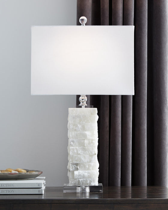 Signature Design White Alabaster Table Lamp (1/CN)