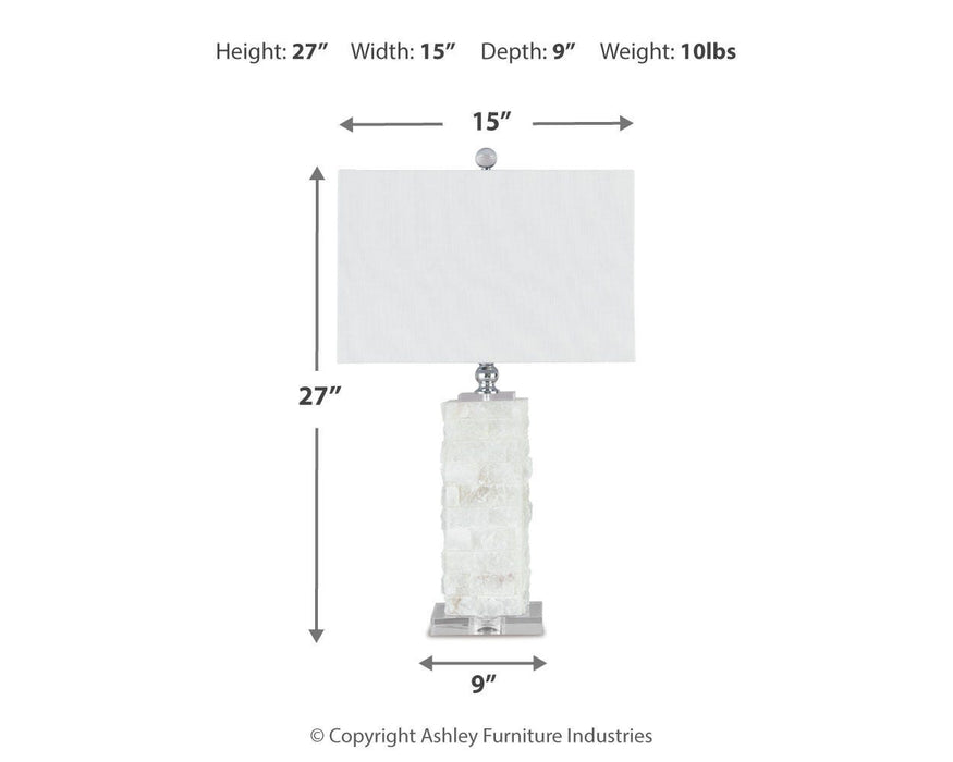 Signature Design White Alabaster Table Lamp (1/CN)