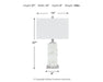 Signature Design White Alabaster Table Lamp (1/CN)