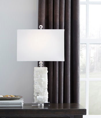 Signature Design White Alabaster Table Lamp (1/CN)