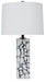 Signature Design White/Black Marble Table Lamp (1/CN)