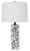 Signature Design White/Black Marble Table Lamp (1/CN)