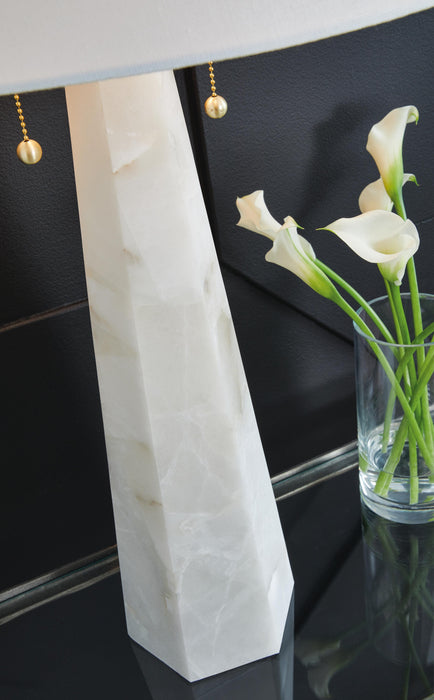 Signature Design White Alabaster Table Lamp (1/CN)