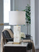 Signature Design White/Gold Finish Alabaster Table Lamp (1/CN)