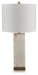 Signature Design White/Gold Finish Alabaster Table Lamp (1/CN)