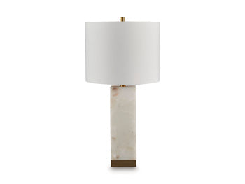 Signature Design White/Gold Finish Alabaster Table Lamp (1/CN)