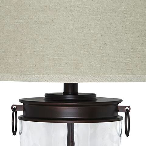 Signature Design Clear/Bronze Finish Glass Table Lamp (1/CN)