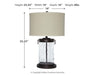 Signature Design Clear/Bronze Finish Glass Table Lamp (1/CN)