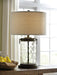 Signature Design Clear/Bronze Finish Glass Table Lamp (1/CN)