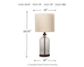 Signature Design Clear/Bronze Finish Glass Table Lamp (1/CN)