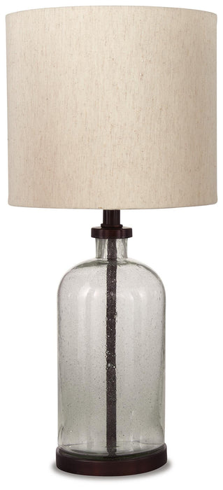 Signature Design Clear/Bronze Finish Glass Table Lamp (1/CN)
