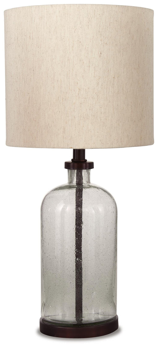 Signature Design Clear/Bronze Finish Glass Table Lamp (1/CN)