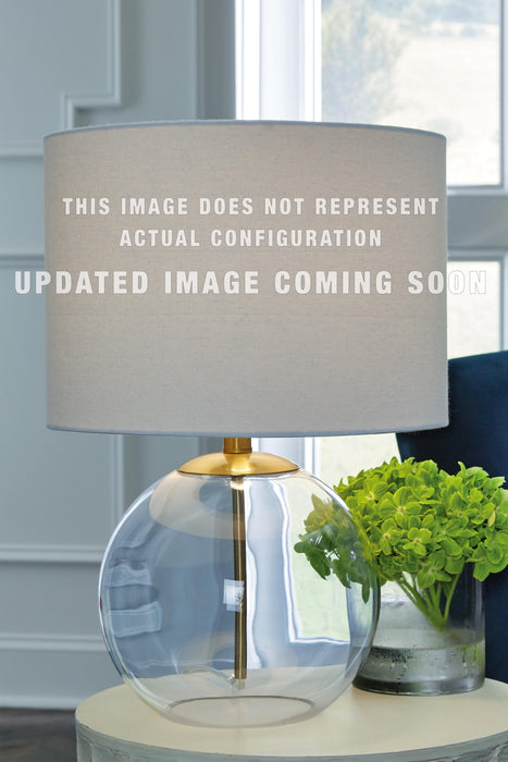 Signature Design Clear/Brass Finish Glass Table Lamp (1/CN)